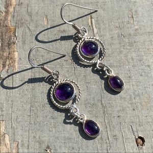 Sterling Silver Amethyst Earrings